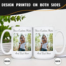 Personalized Coffee Mug 15 Oz, Custom Picture Text or Logo Ceramic Mug, Customized Gift for Men & Women, Taza Personalizada with Photo and Words, Customizable Large Tea Cup | White by TinyTreasures Baby Boutique