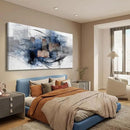 Mofutinpo Black and Blue Wall Art Decor - Abstract Wall Art - Canvas Wall Art for Living Room, Bedroom, Office - Modern Black and White Paintings,Blue and Grey Wall Decor, Artwork and Pictures for Wall 29×58 by CozyNest Decor