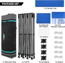 COBIZI 10x30 Pop up Canopy Tent 10x30 Canopy with Sidewalls, Heavy Duty Party Tent Tents for Parties, Foldable UPF 50+ Waterproof Commercial Easy up Canopy with Wheeled Bag, Blue(Frame Upgraded) by GreenHaven Gardens