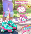 Adjustable Roller Skates for Kids Girls Ladies with Light Up Flash LED Wheels(Age 3-9),Three-Point Type Balance,Gift Box Packing for Toddlers,Children by TinyTreasures Baby Boutique