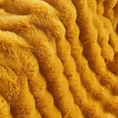 Lotus Karen Faux Fur Throw Blanket Ginger Yellow - Big Bubble Rabbit Fluff Blanket for Couch Bed Sofa,Softest Fluffy Fuzzy Cozy Blanket,Thick Furry Plush Shaggy Warm Blankets for Women,60x80 Inches by CozyNest Decor