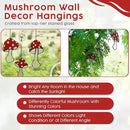 SENSORY4U Fly Agaric Hand-Painted Mushroom Stained Glass Suncatcher 3-Pack - Moon and Toadstool Window Hanging Ornaments - Nature-Inspired Home Décor for Plant and Mushroom Lovers by GreenHaven Gardens
