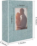 Vienrose Photo Album 4x6 100 Pages Photos Linen Cover Picture Book with Front Window for Baby Wedding Children by TinyTreasures Baby Boutique