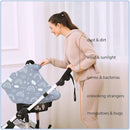 Car Seat Covers for Babies - Multi- use Nursing Carseat Canopy, Breastfeeding Covers, Baby Shower Gifts for Boys and Girls (Grey Rainbow) by TinyTreasures Baby Boutique