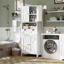 ANWBROAD 67” Bathroom Storage Cabinet Tall Storage Cabinet with Adjustable Shelves and Drawers Freestanding for Bathroom Kitchen Pantry Living Room Cabinet USBC002W by CozyNest Decor