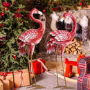 Kircust Flamingo Garden Statues and Sculptures, Metal Birds Yard Art Outdoor Statue, Large Pink Flamingo Lawn Ornaments for Home, Patio, Backyard Decor (2-Pack) by CozyNest Decor