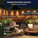 XMCOSY+ Smart Outdoor String Lights - 123ft RGBCWIC Patio Lights with 40 Color Changing Bulbs, LED String Light for Outside Backyard Bistro Party, APP WiFi Control, Work with Alexa, IP65 Waterproof by CozyNest Decor