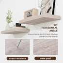 36 Inch Floating Shelves, 3D Textured Wood Grain, 36"x9.25"x1.5" Inch Deep Floating Shelves for Wall, Wooden Shelves for Bathroom, Bedroom, Living Room, Washed White by CozyNest Decor