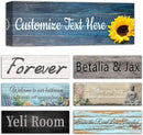 CHAOSETKEN Custom Text Sign Wall Art Personalized Family Quote Wall Decor Family Sign Canvas Prints Customized Wood Text Quote Pictures Rustic Farmhouse Decor Framed (15L x 5W) by CozyNest Decor