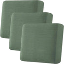 H.VERSAILTEX Super Stretch Individual Seat Cushion Covers - Sofa & Couch Cushion Slipcover Sets - Thick Jacquard Textured Twill Fabric (3 Piece XL Sofa Cushion Covers, Loden Frost) by CozyNest Decor