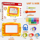 Large Magnetic Drawing Board Toddler Toys for 3 4 5 6 Year Old Kids Girls Boys, Doodle Board Montessori Preschool Educational Travel Toys Gifts for 3 4 5 6 Year Old Etch Sketch Erasable Writing Pad by TinyTreasures Baby Boutique