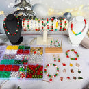 3140PCS Christmas Bracelet Making Kit, Christmas Beads Charms for Bracelets Jewelry Making Red Green Xmas Clay Acrylic Crystal Star Round Beads Letter Spacer Beads for Necklace Making DIY Crafts by TinyTreasures Baby Boutique