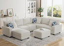 L Lengend Vansen Modular Sectional Sofa U Shaped Couch with Ottoman Modern Reversible Corner Sectional Couch for Living Room (Cream, U Shaped Sofa-3) by CozyNest Decor