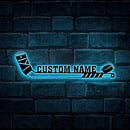 Custom Hockey Stick LED Sign – Personalized Name Light Up Hockey Sign, Neon Wall Light with Puck, Hockey Wall Decor for Boys Room, Man Cave, Players by CozyNest Decor