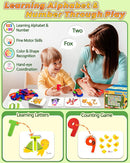 Gojmzo Alphabet Flash Cards, ABC Learning Toys for Kids 3-5, Wooden Letters Number Blocks Sight Words Matching Game, Toddler Preschool Learning Activities, Montessori Educational Toys for 3+ Year Old by TinyTreasures Baby Boutique