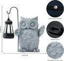 Solar Garden Statue Owl Figurine，Outdoor Garden Decor with Solar LED Lights for Patio,Balcony,Yard, Lawn-Unique Holiday Gifts for Women, Mom by GreenHaven Gardens