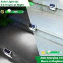 JSOT Solar Lights Outdoor for Deck,Waterproof Solar Garden Lights Decorative Outside Lamp for Walkway,Fence Post,Backyard,Railing,Wall,Pool,Step,Stairs 8 Lights Cool White by GreenHaven Gardens