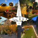 190FT Remote Controlled Outdoor String Lights Patio String Lights for Outside, 60+3 Shatterproof S14 Warm Lights String Outdoor for Bistro Café Gazebo Backyard, Linkable, 2 Pack by CozyNest Decor
