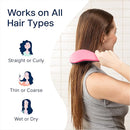 Crave Naturals Glide Thru Hair Brush - Detangler Brush for Curly, Straight, Wet or Dry Hair - Gentle Detangling Brushes for Adults, Kids, Toddlers - Hair Accessories for Women, 7.5x3 - Pink by TinyTreasures Baby Boutique