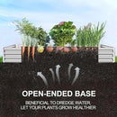 Land Guard 12×4×1ft Galvanized Raised Garden Bed Kit for Vegetables 2 Pack, Galvanized Super Large Metal Planter Raised Garden Boxes Outdoor by CozyNest Decor