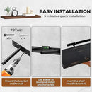 24"x6.8"x1.2" Solid Wood Floating Shelves 2-Pack - Rustic Black Finish with Hidden Brackets, Perfect for Storage and Décor in Living Room, Kitchen, Bedroom by CozyNest Decor