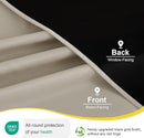 NICETOWN Blackout Curtains for Bedroom, Grommet Privacy 100% Blackout 96 inches Length Thermal Insulated Curtains for Living Room, 2 Panels, 52W x 96L, Natural by TinyTreasures Baby Boutique