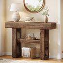 41.3" Console Table, 2-Tier Narrow Sofa Entryway Table with Storage