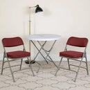 Flash Furniture 4 Pack HERCULES Series Premium Curved Triple Braced & Double Hinged Burgundy Fabric Metal Folding Chair by GreenHaven Gardens