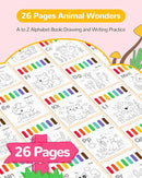 TECJOE Paint with Water Coloring Books for Toddlers, A to Z 26 Pages Animal Watercolor Paint Set with 3 Brushes, Mess Free Painting Activity for Kids Ages 4 5 6 7 8, Christmas Gifts Arts & Crafts Toy by TinyTreasures Baby Boutique