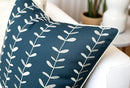 VAGMINE Embroidered Lollipop Pillow Cover - 20x20 Inches Square - 100% Cotton Teal Decorative Cushion Cover - Subtle Modern Pattern - Vibrant Accent for Sofa, Bed, Chair, Living Room by CozyNest Decor
