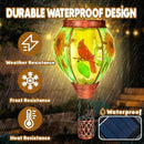 4 Pack Solar Hot Air Balloon Lantern With Flame, Cardinal Glass Solar Hanging Lights Outdoor Yard Patio Farmhouse Decoration, Gifts for Women Grandma Mom by GreenHaven Gardens