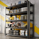 47.8" W Heavy Duty Garage Shelving 3000LBS Storage Shelves, Adjustable 5-Tier Storage Rack, Metal Shelves for Garage/Warehouse/Basement, 47.8" W x 19.8" D x 72" H, Black by GreenHaven Gardens