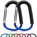 sprookber 6.7 Inch Large Stroller Hooks for Diaper Bags & Purses, Heavy Duty Mommy Hooks for Shopping, Grocery, Backpack – Baby Stroller Accessories, Set of 2 (Bule) by TinyTreasures Baby Boutique