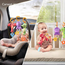TUMAMA Baby Toys 0 3 6 12 Months, Hanging Stroller Toys Soft Marine Animal Crib Car Seat Toys, Crinkle Infant Rattles with Teether Squeaky Sensory Developmental Toy for Newborn by TinyTreasures Baby Boutique