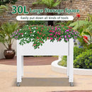 Horticulture Raised Garden Bed with Legs, Divisible Raised Resin Planter Box for Backyard, Patio, Balcony, with 4 Legs, 4 Swivel Lockable Wheels(Ashen,30.04 * 17.72 * 28.9) by GreenHaven Gardens