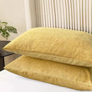 CaliTime Throw Pillow Covers Decorative 20 X 26 Inches Pack of 2 Cozy Chenille Standard Pillow Shams Cases for Couch Sofa Bed Living Room Home Gold by CozyNest Decor