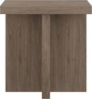 Henn&Hart 22" Wide Square Side Table in Weathered Gray, for Home, Living Room, Bedroom, Entertainment Room, Office by CozyNest Decor