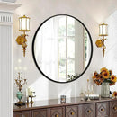 Fabuday Large Black Circle Mirror 36 Inch - Big Wall Round Mirror for Bathroom, Living Room, Bedroom, Hallyway, Matte Frame Metal Mirrors by CozyNest Decor