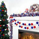 TBD Decor 3pk 4th of July Decorations Patriotic Red White Blue Pom Pom Garland 20FT 4cm Large Felt Ball Garland for Independence Day,Party Home Supplies Decorations by CozyNest Decor