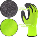 Evridwear Crinkle Latex Rubber Hand Coated Safety Work Gloves for Men Women General Multi Use Construction Warehouse Gardening Assembly Landscaping (XS,12 Pairs Pack) by GreenHaven Gardens