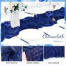 10FT 20 Pack Royal Blue Cheesecloth Table Runner 20 x 120 Inch Long Rustic Gauze Cheese Cloth Table Runner for Wedding Bridal Baby Shower Table Decorations Boho Fabric Sheer Birthday Party Table Decor by CozyNest Decor