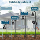 Gtongoko Bird Feeder Pole Squirrel Proof 92 Inch Shepherds Hook for Outdoor with Squirrel Baffles Adjustable Heavy Duty with 7 Prongs Base for Hanging Plants, Bird Feeders, Black by CozyNest Decor