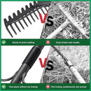 49'' Bow Rake ，17 Tines Metal Head Rakes with Stainless Steel Handle，Heavy Duty Garden Rake for Loosening Soil Gathering Leaf Leveling Lawn Farming Land Management Yarn Thatch Rake by GreenHaven Gardens