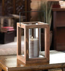 Zingz & Thingz Wooden Candle Lanterns, Decorative Light Home Decor, 9" Tall, Rustic Garden by CozyNest Decor