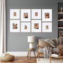 Camden Reed Arcadia 8 Piece Oversized Gallery Wall Frame, 16x20 and 16x16 Inch Matted Frames for Featuring 8x10 and 5x7 Inch Photographs or Art Prints, Natural Finish by CozyNest Decor