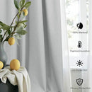 45 Inch Length Kitchen Blackout Curtains Set of 2 Back Tab Pleated Room Darkening Short Small Curtains for Bathroom Kids Room Nursery Bedroom 52x45 in Long Light Grey Gray Black Out Neutral Cottage by CozyNest Decor