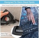 Analan Mini Pet Hair Remover for Car Detailing Supplies, Carpet Dog Hair Remover for Car Interior, Triangle Dog Hair Remover for Auto Detailing, Couch, Furniture, Lint, Carpet (Jet Black) by CozyNest Decor
