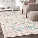 Wonnitar Machine Washable 5x7 Nursery Rug, Pink Rugs for Bedroom Girls, Boho Soft Floral Carpet Non Slip, Indoor Ultra-Thin Floor Carpet for Kid Room Living Room Dorm by TinyTreasures Baby Boutique