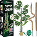2 Pack 46'' Bendable Moss Pole Monstera Plant Support for Climbing Indoor Plants - Stakes for Potted Climbers - Tall Sticks Indoor Trellis for Houseplants - Accessories for Monstera Pot by GreenHaven Gardens