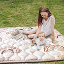 Baby Play Mat, 50x50 Playpen Mat with Super Soft Touch, Activity Mat with Upgraded Anti-Slip Bottom, Machine Washable Crawling Mat for Floor & Picnic(Boho Rainbow) by TinyTreasures Baby Boutique
